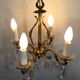 Chandelier With 4 Lights Bronze And Tassels