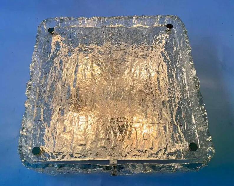 Midcentury Flush Mount or Wall Lamp Kaiser, Germany, 1970s