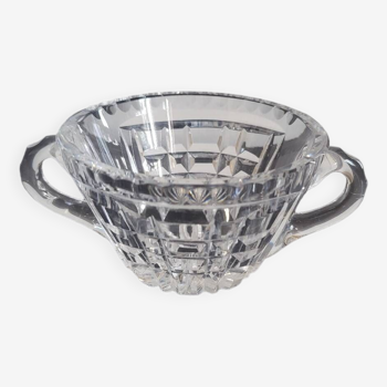 Cut Crystal Bowl with 2 Handles