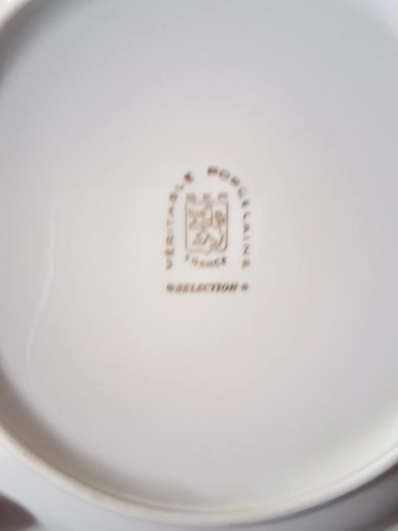6 deep plates in porcelain from France SEr in very good condition.