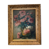 Oil on canvas bouquet of flowers