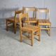 Charlotte Perriand (selection of) for Les Arcs, set of 4 chairs, France, circa 196