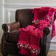 Handira berber rose in laine 184 x 112