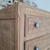 Semainier commode pieds compas bois brut