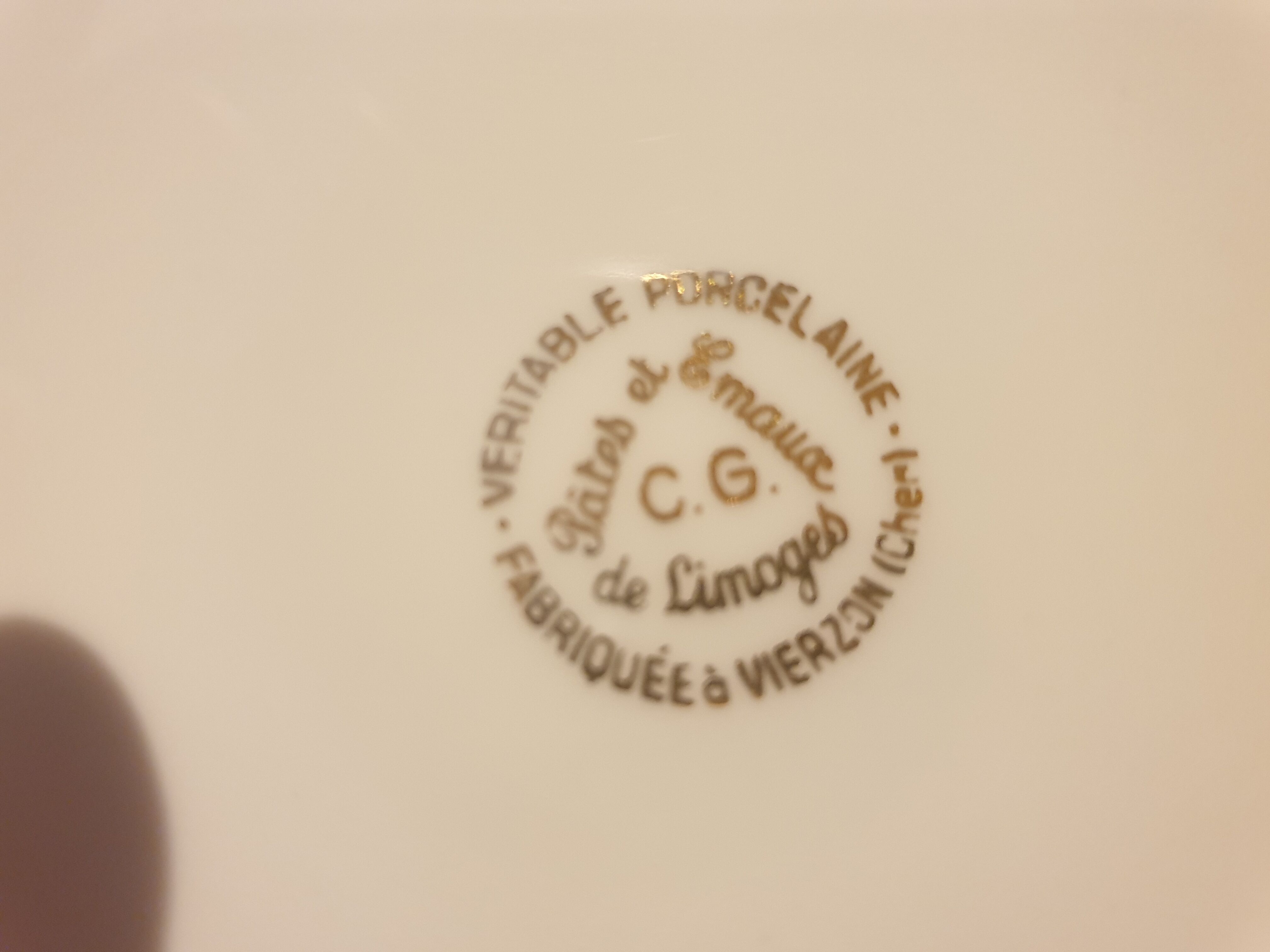 Limoges porcelain dessert plate