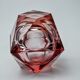 Duo of pink faceted ashtrays by Seguso, murano, italy, 1970
