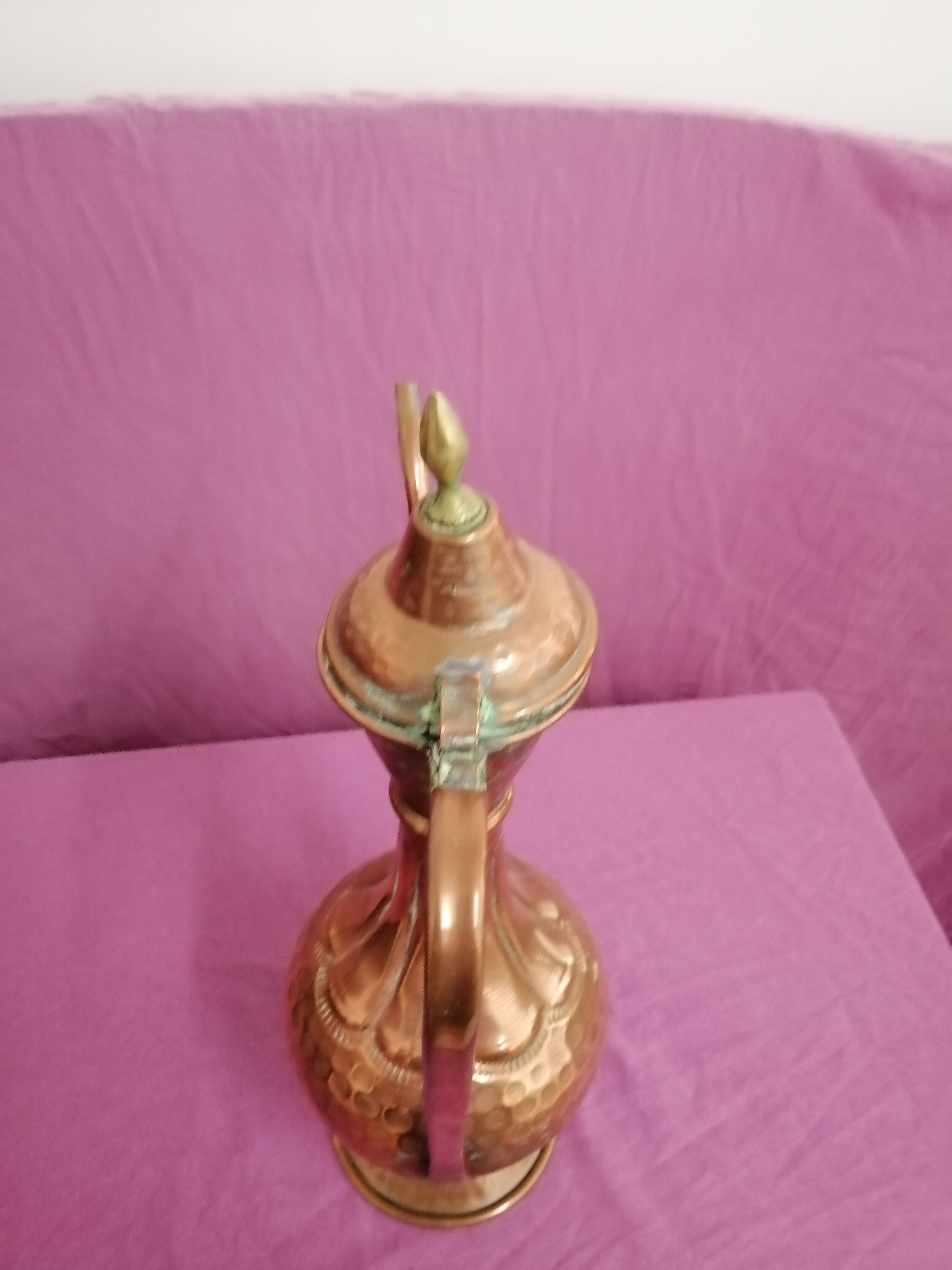 Hammered copper needle