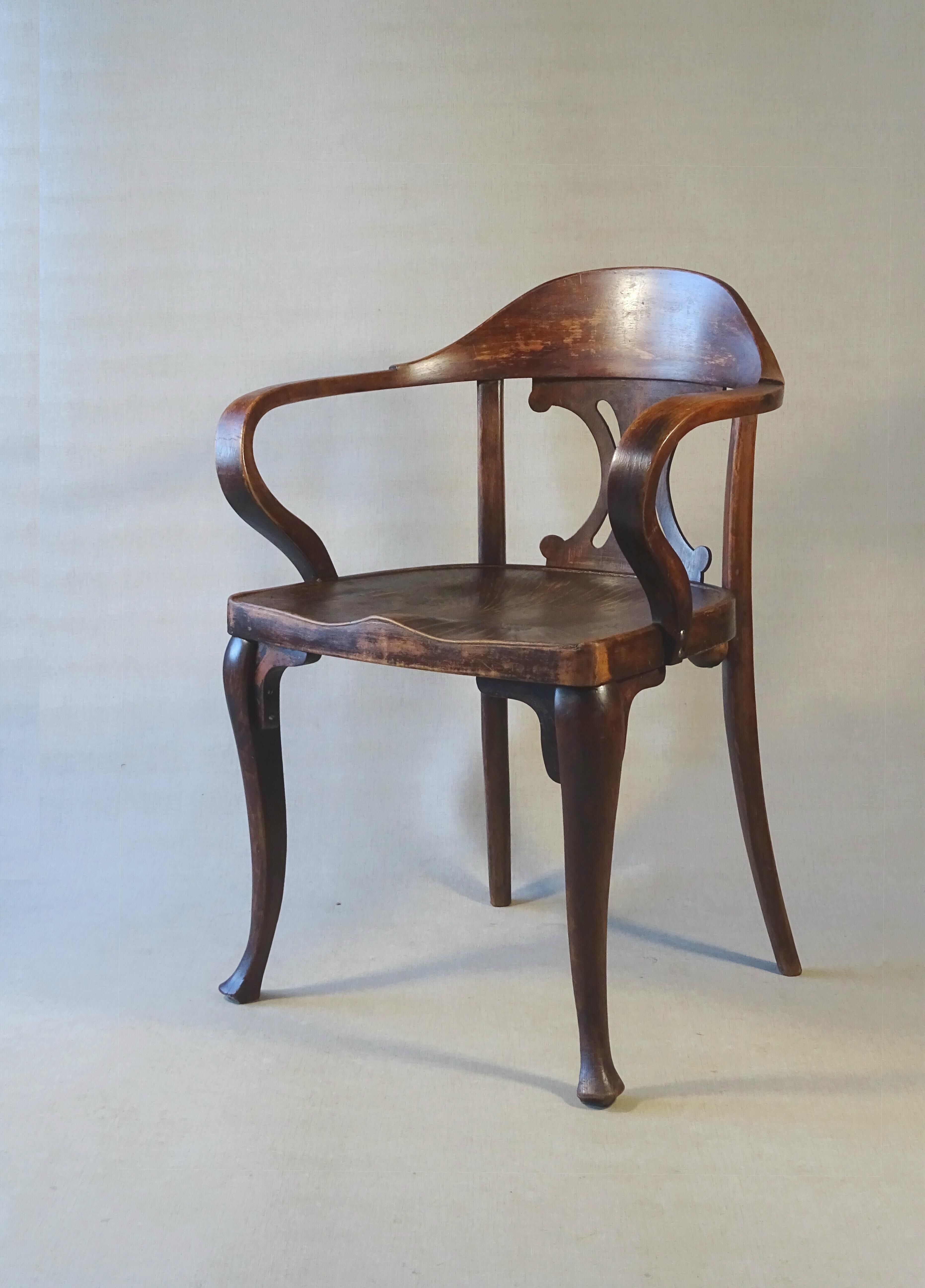 Fauteuil de bureau  KOHN N°701 Sécession - 1910 - No Thonet -