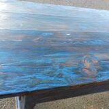 19th century farm table painted and patinated