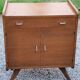 Vintage oak chest of drawers feet compass and fins of the 50s 2 doors 1 drawer