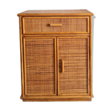 Vintage rattan sideboard from the 1970s.