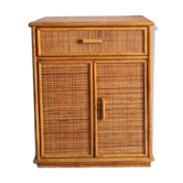 Vintage rattan sideboard from the 1970s.