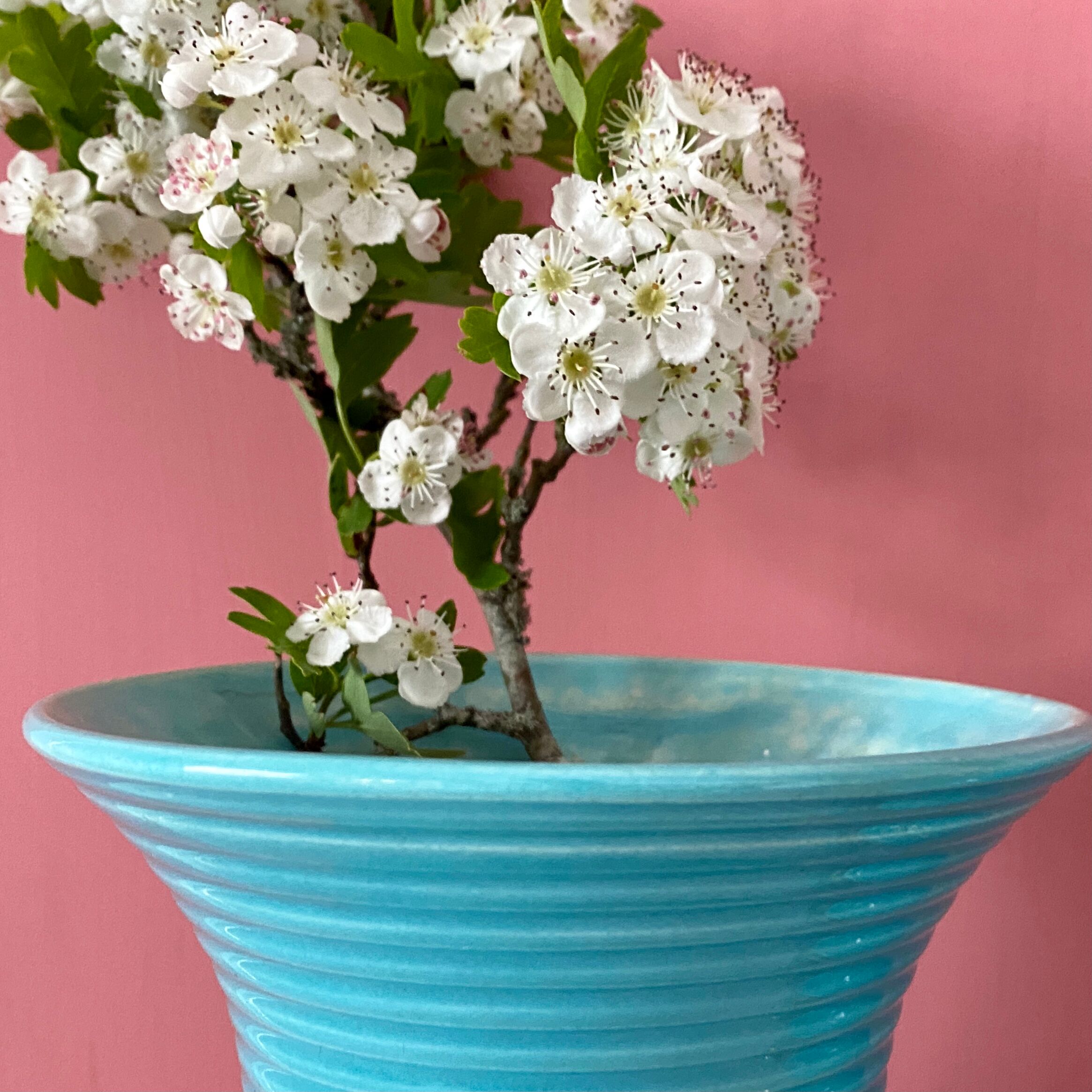 Set of two vintage art deco ceramic vases