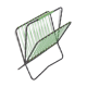 Magazine holder twisted iron and scoubidou