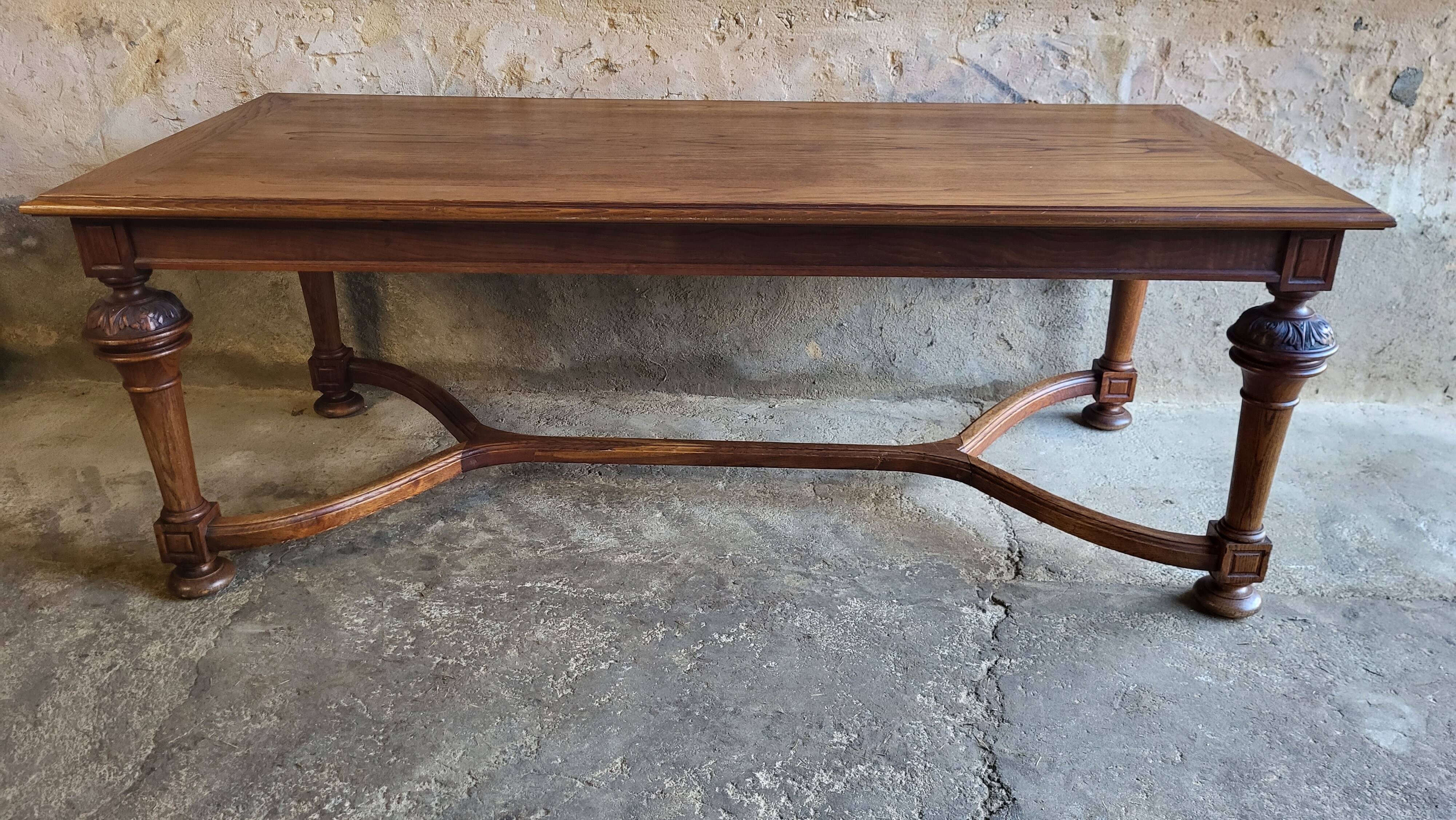 19th century oak dining table