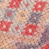 3x13 Soft Pink Vintage Oushak Long Stairs Runner Rug, 83x379 Cm