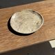 Petrified wood catchall or dish in light grey with rings D27x25 -3320