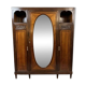Louis Majorelle: Art Nouveau period mirrored wardrobe in Macassar and Walnut
