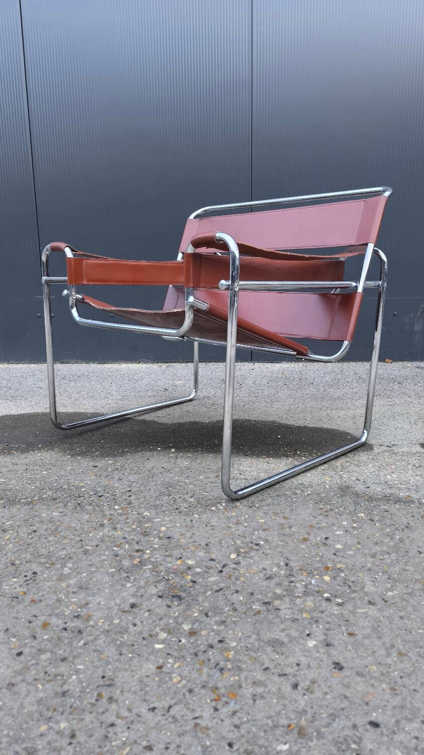 Fauteuil wassily B3 vintage par Marcel breuer