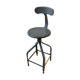 Nicolle industrial architect high chair swivel up adjustable metal gray 1950