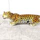 Ceramic Hand Painted Leopard, 1960's Italy