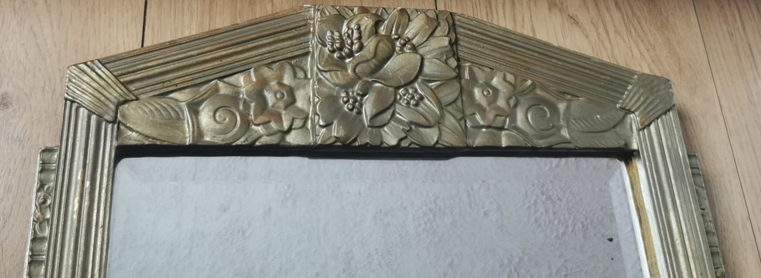 Large Art Deco mirror gilded wood  77x40cm