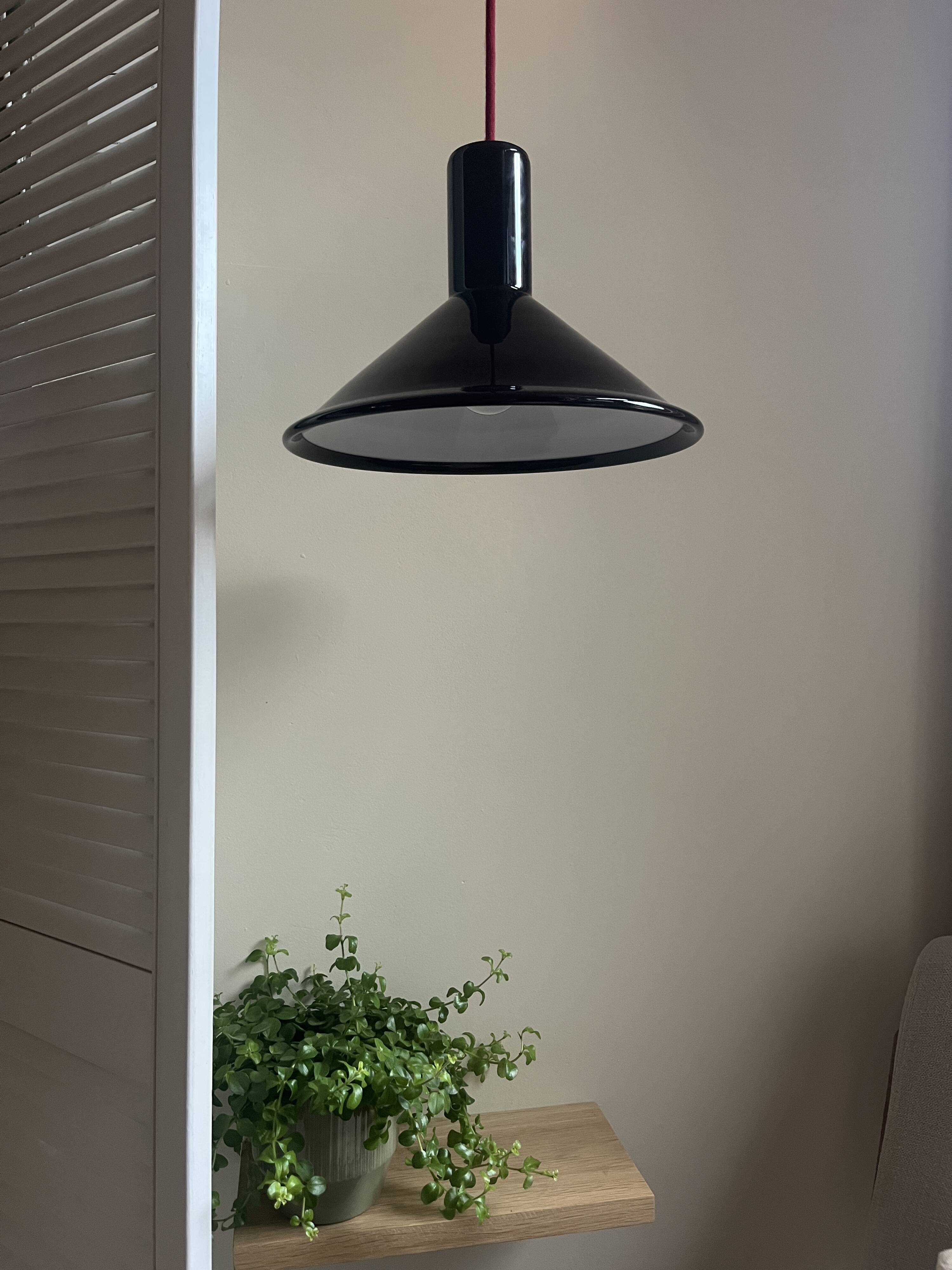 Vintage Holmegaard P&T pendant - Michael Bang - Glass lamp