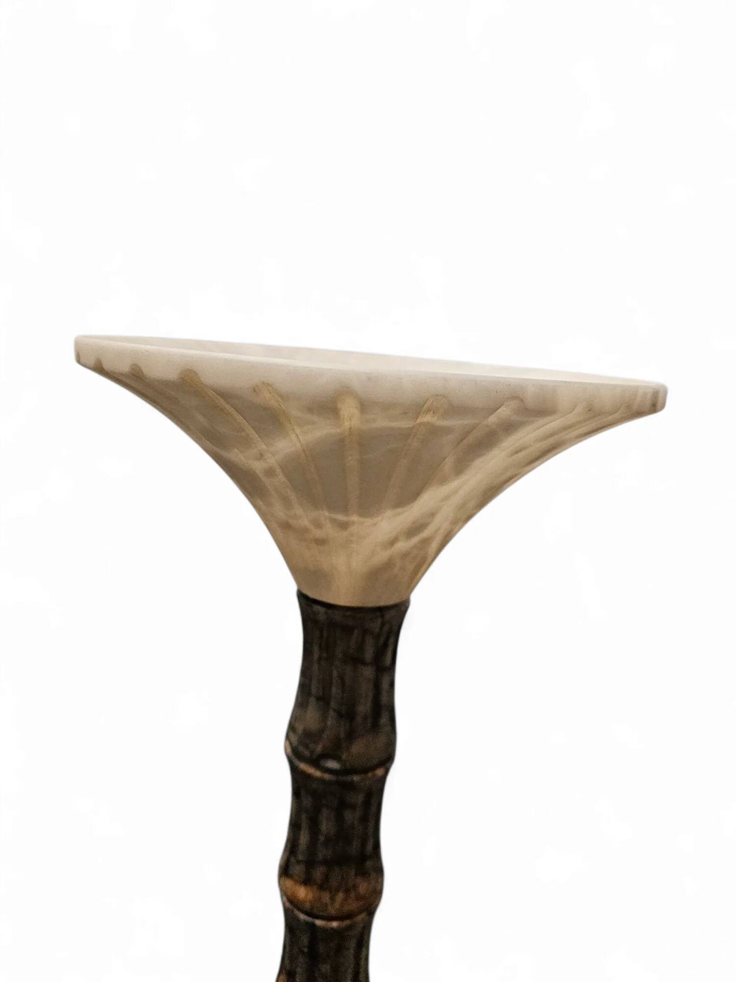 Pegasan Alabaster table lamp / chalice lamp / Spain - 70's