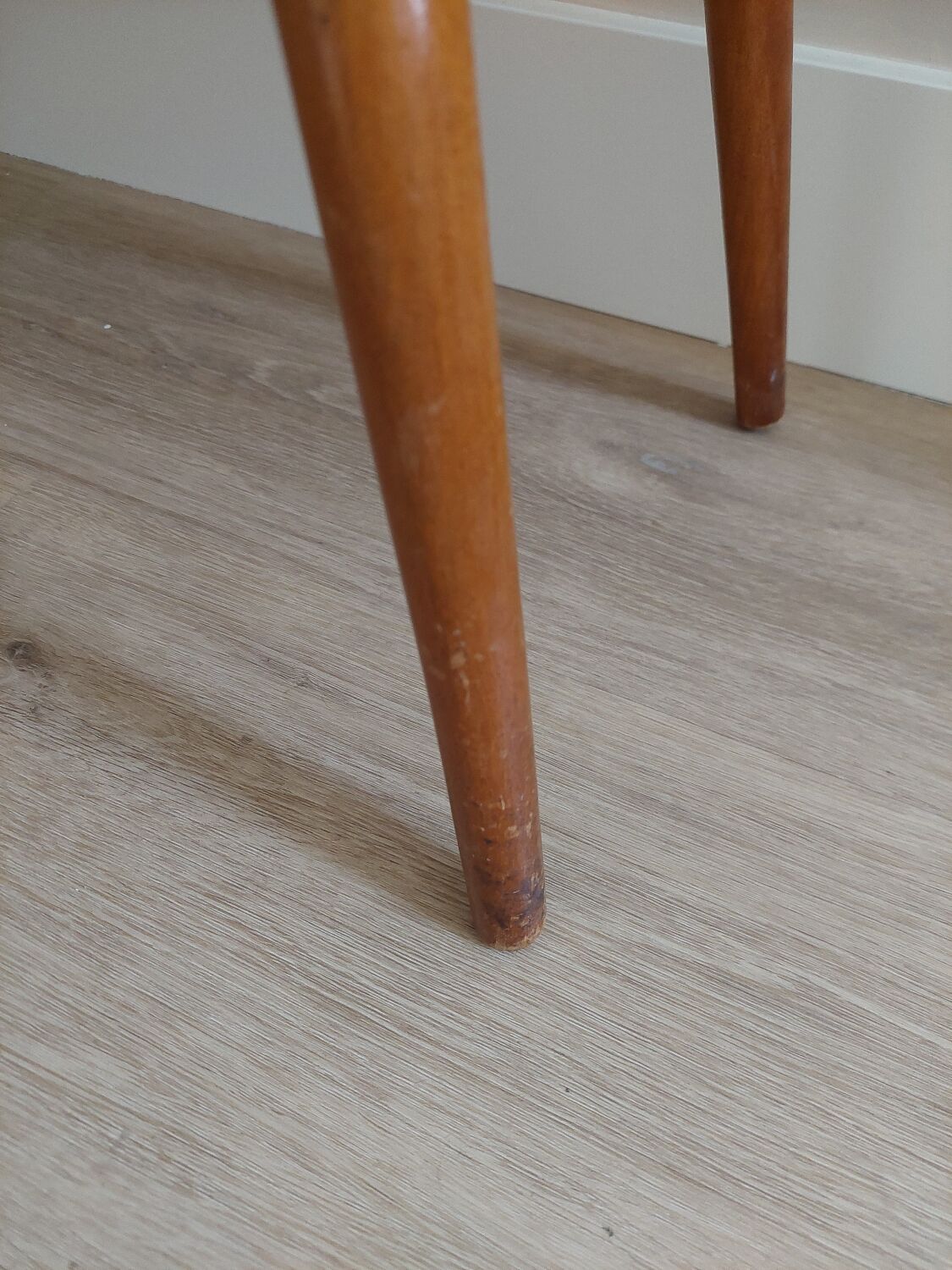 Scandinavian footrest teak