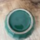 Large vintage green faceted bowl