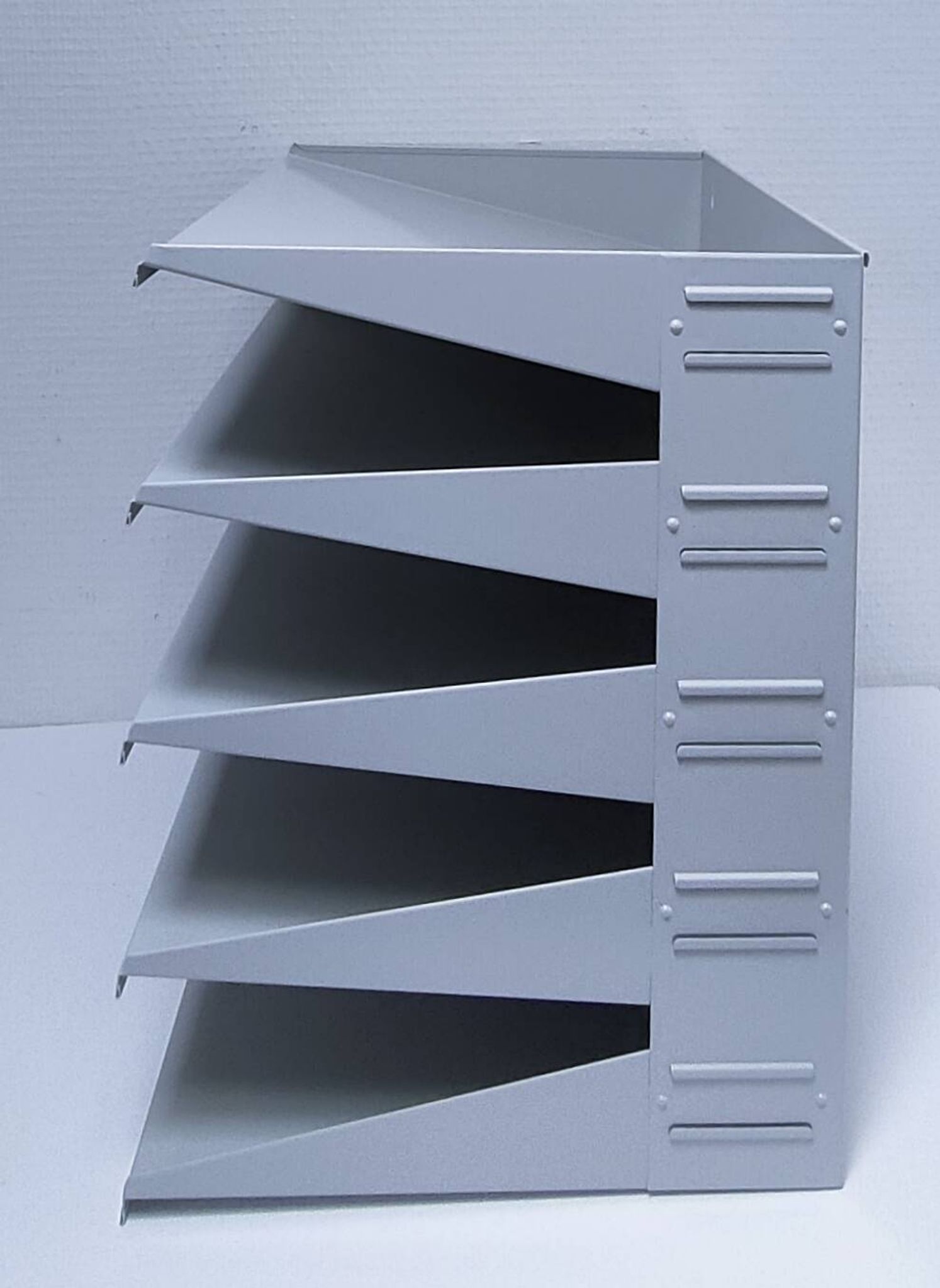 Industrial lacquered metal shelf, 1990s design