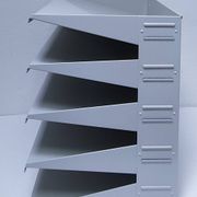 Industrial lacquered metal shelf, 1990s design