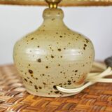 Signed pyrite stoneware lamp