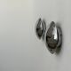 Pair of vintage chrome wall lights, France 1980