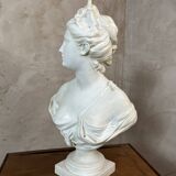 Bust of a woman in Biscuit signed