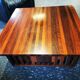 Table basse XL design vintage en bois exotique