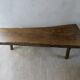 Banc, table basse en chêne massif, vers 1950