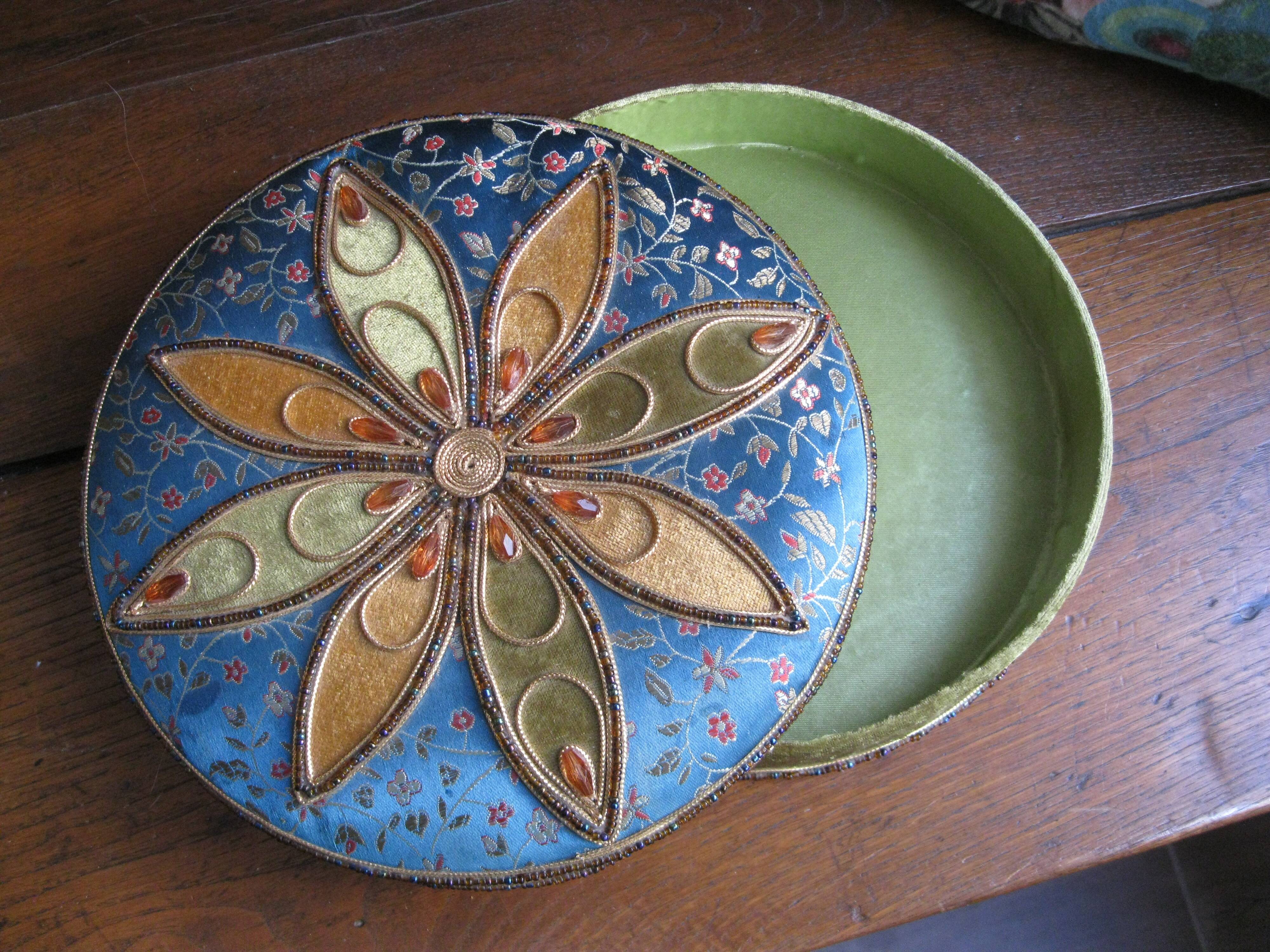 Box fabric fabric velvet beads