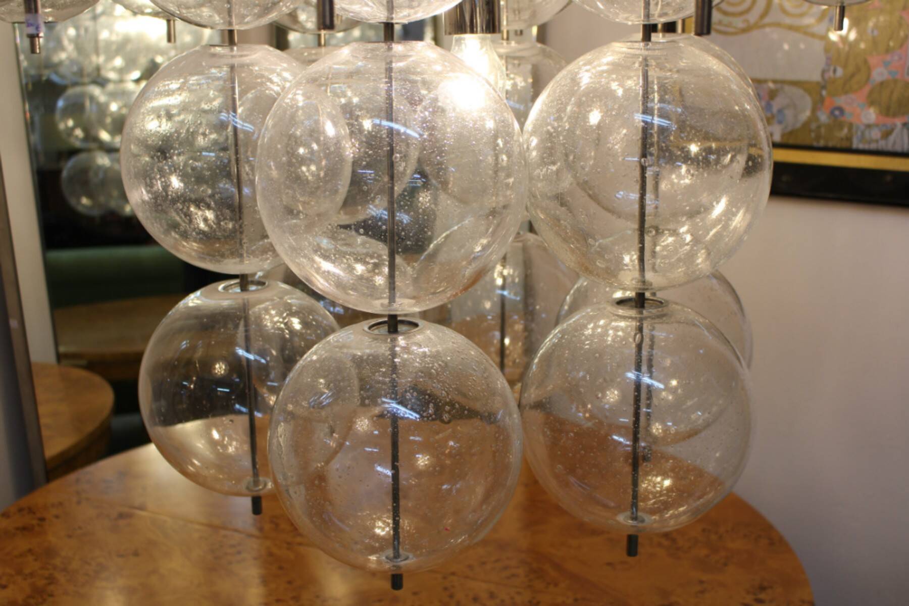Big Glass Ceiling Light, Czceh c.1960