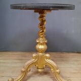 Gilded wooden pedestal table