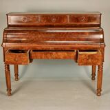 19th century walnut and burl walnut stepped desk