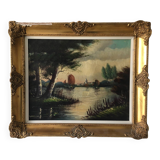 Oil on canvas signed Hans Herman