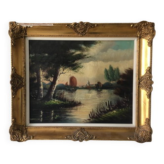 Huile sur toile signée Hans Herman