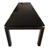 Table calligaris extensible métal/verre trempé