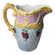 Art nouveau floral decorated barbotine pitcher