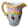 Art nouveau floral decorated barbotine pitcher