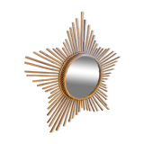 Very beautiful vintage rattan sun mirror