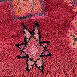 Moroccan carpet boujad red - 90 x 313 cm