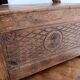 Fauteuil coffre bois rustique