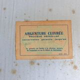 Miroir moustache Art déco 1940 argenture cuivrée